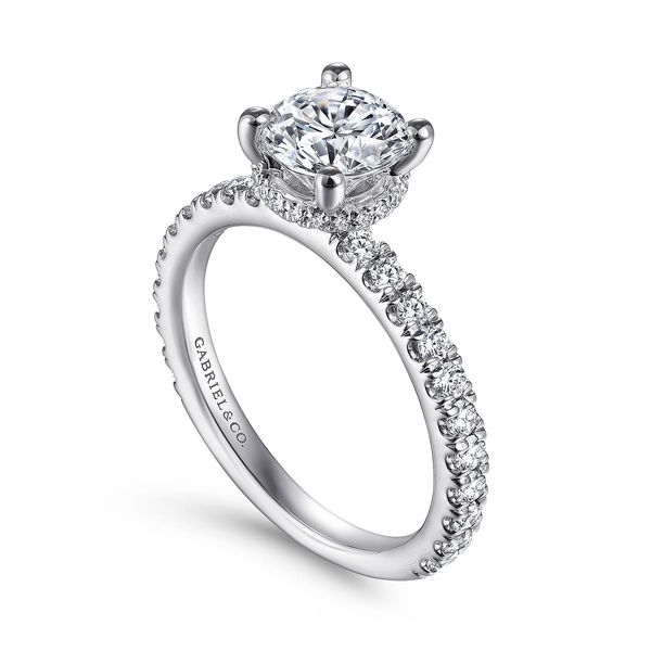 Gabriel & Co. Alina White Gold Diamond Engagement Ring Image 3 SVS Fine Jewelry Oceanside, NY