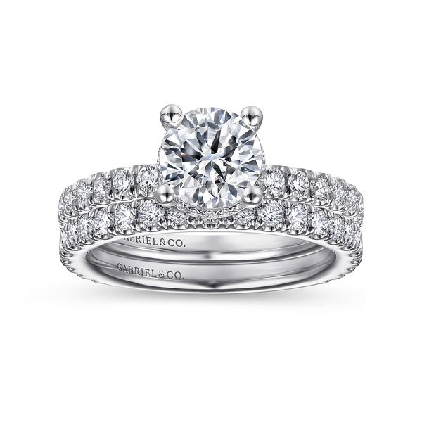 Gabriel & Co. Alina White Gold Diamond Engagement Ring Image 4 SVS Fine Jewelry Oceanside, NY