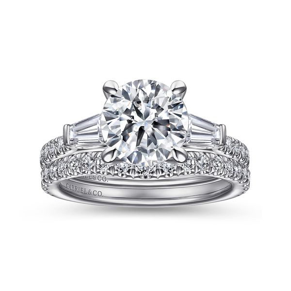 Gabriel & Co. Tierra White Gold Diamond Engagement Ring Image 4 SVS Fine Jewelry Oceanside, NY
