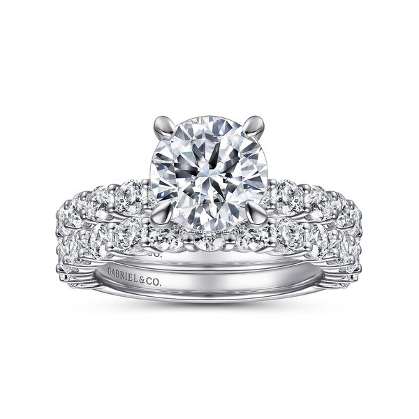 Gabriel & Co. Brosnan White Gold Diamond Engagement Ring Image 4 SVS Fine Jewelry Oceanside, NY