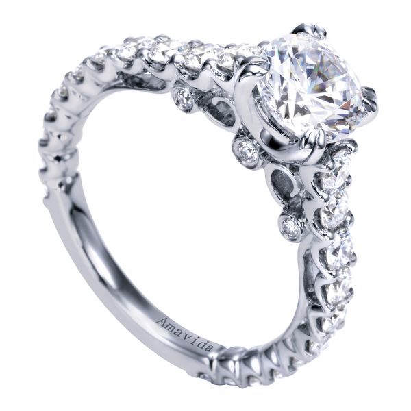 Gabriel & Co. Ingrid White Gold Diamond Engagement Ring Image 3 SVS Fine Jewelry Oceanside, NY