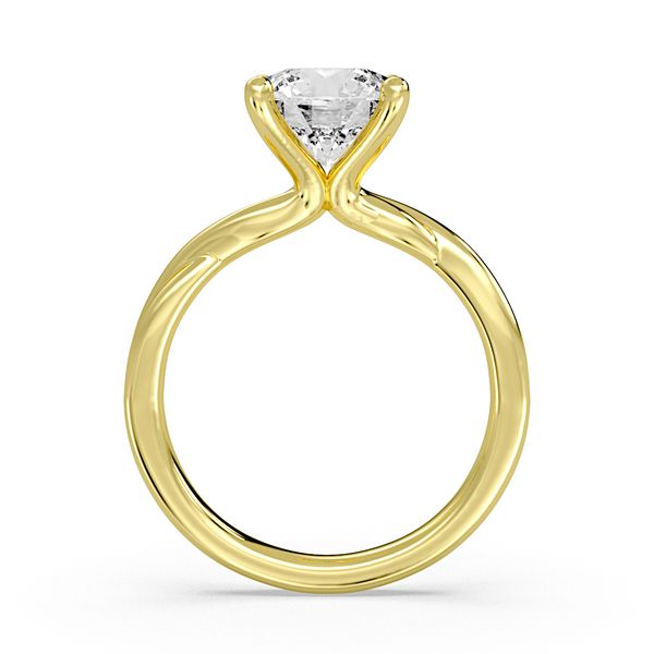 Sylvie Palmer Yellow Gold Spiral Engagement Ring Image 2 SVS Fine Jewelry Oceanside, NY