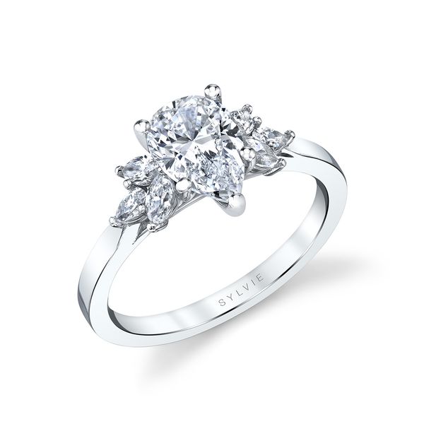 Sylvie Darby White Gold Diamond Engagement Ring SVS Fine Jewelry Oceanside, NY