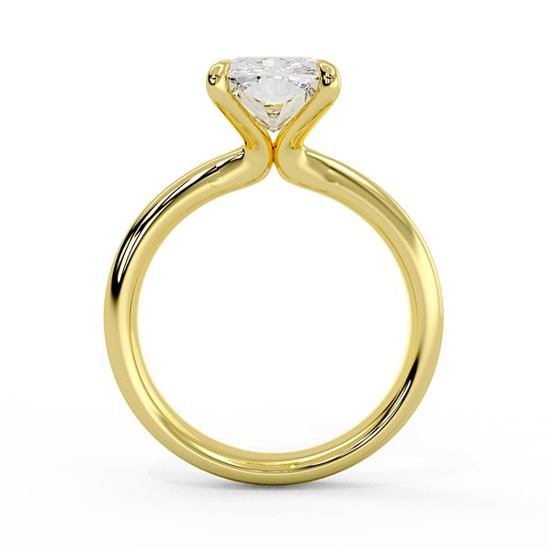 Sylvie Calia Yellow Gold Solitaire Engagement Ring Image 2 SVS Fine Jewelry Oceanside, NY