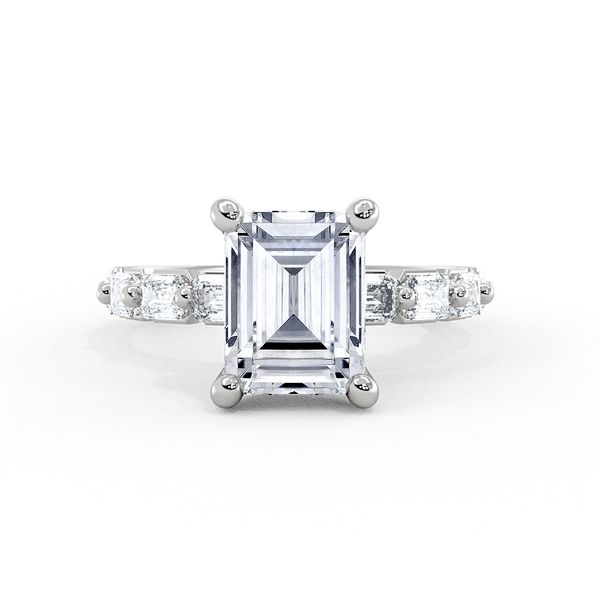 Sylvie Trinity White Gold Diamond Engagement Ring Image 3 SVS Fine Jewelry Oceanside, NY