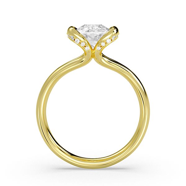 Sylvie Adelaide Yellow Gold Diamond Engagement Ring Image 2 SVS Fine Jewelry Oceanside, NY