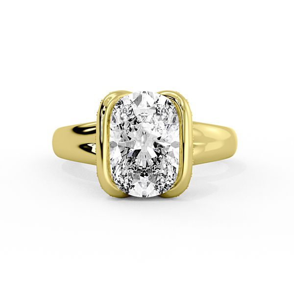 Sylvie Adelaide Yellow Gold Diamond Engagement Ring Image 3 SVS Fine Jewelry Oceanside, NY