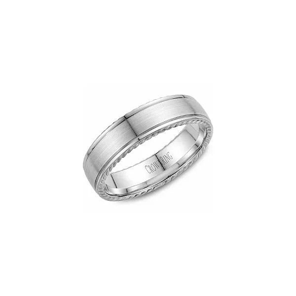 Crown Ring Rope Collection White Gold Wedding Band SVS Fine Jewelry Oceanside, NY