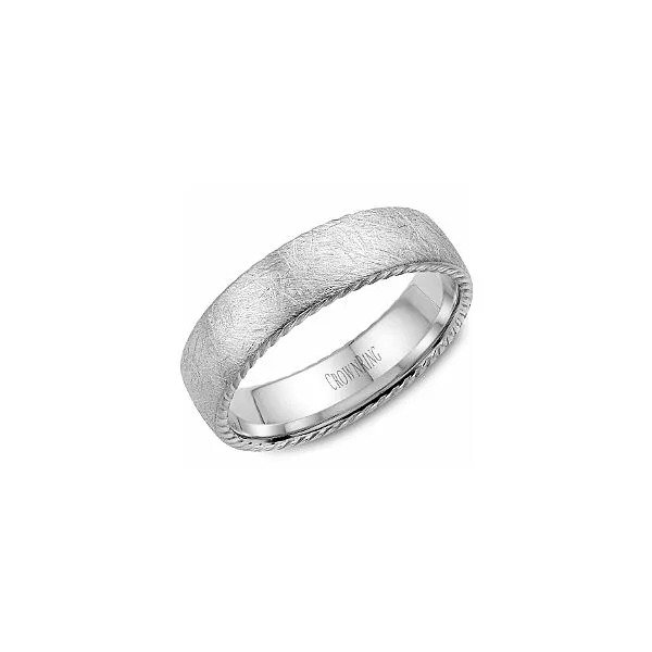 Crown Ring Rope Collection White Gold Wedding Band SVS Fine Jewelry Oceanside, NY