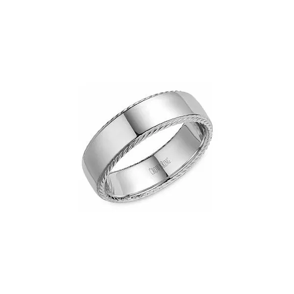 Crown Ring Rope Collection White Gold Wedding Band SVS Fine Jewelry Oceanside, NY