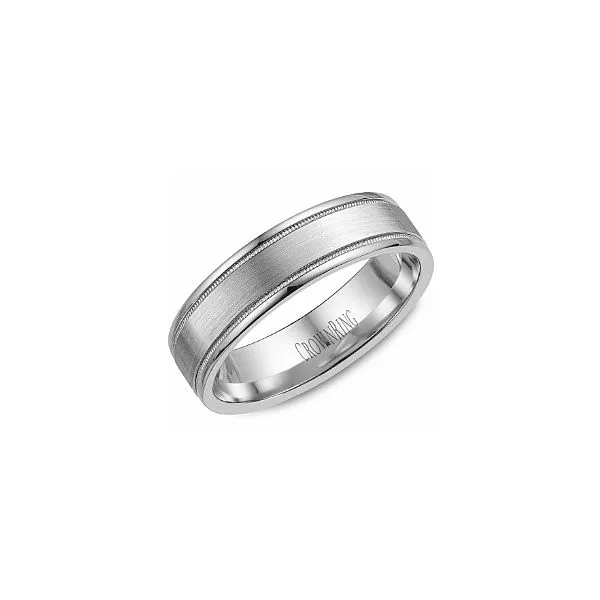 Crown Ring White Gold Wedding Band SVS Fine Jewelry Oceanside, NY