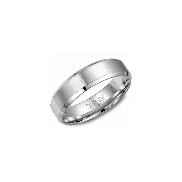 Crown Ring White Gold Wedding Band SVS Fine Jewelry Oceanside, NY