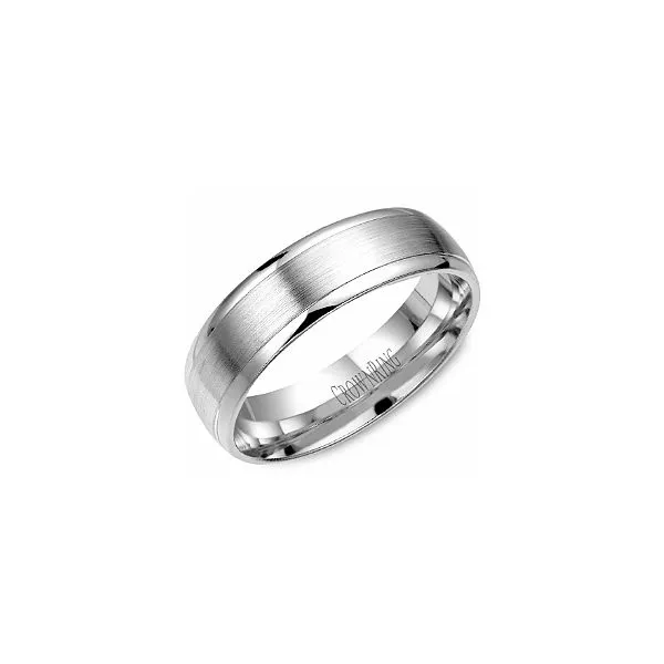 Crown Ring White Gold Wedding Band SVS Fine Jewelry Oceanside, NY