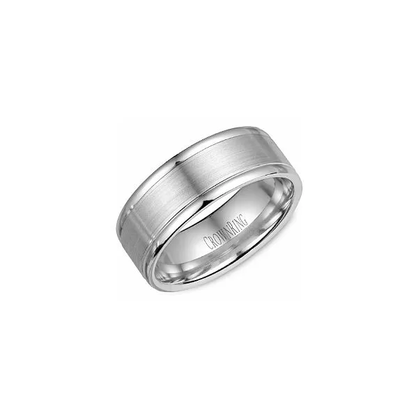 Crown Ring White Gold Wedding Band SVS Fine Jewelry Oceanside, NY