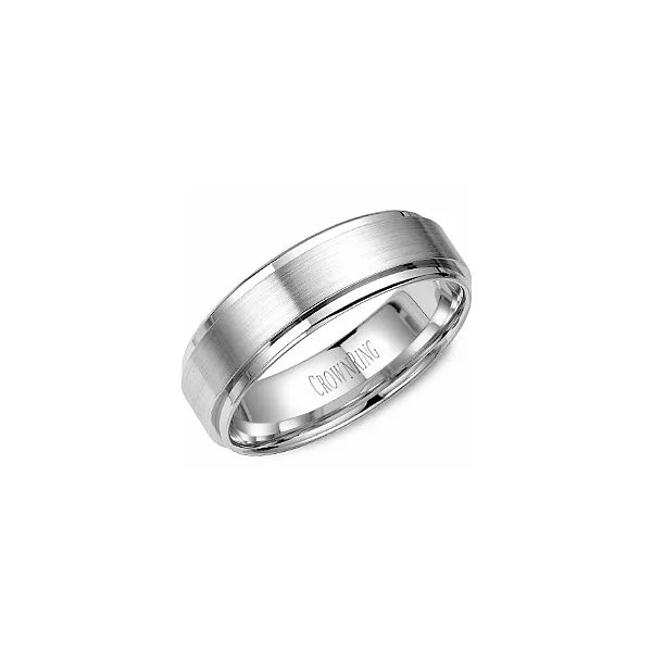 Crown Ring White Gold Wedding Band SVS Fine Jewelry Oceanside, NY
