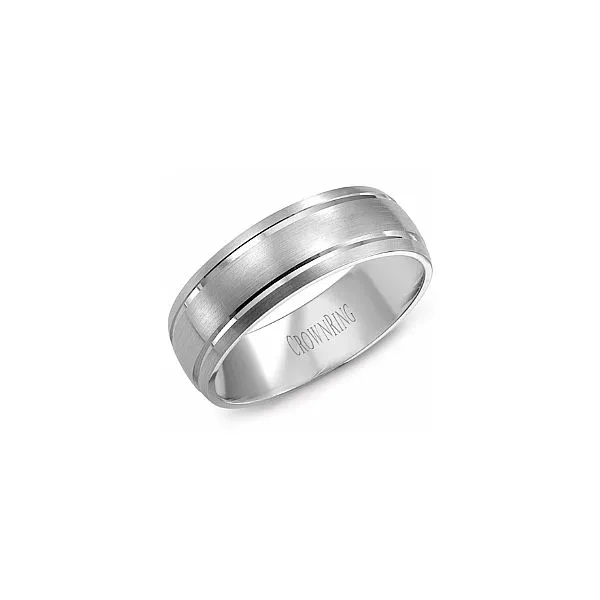 Crown Ring White Gold Wedding Band