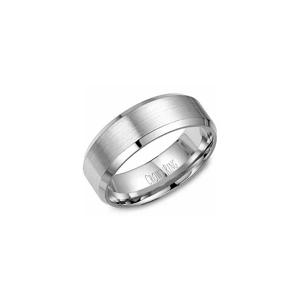Crown Ring White Gold Wedding Band SVS Fine Jewelry Oceanside, NY