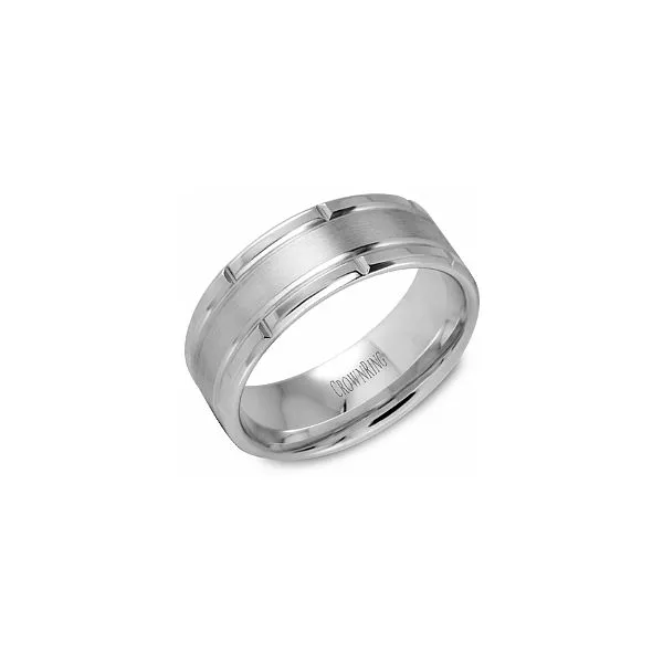 Crown Ring White Gold Wedding Band
