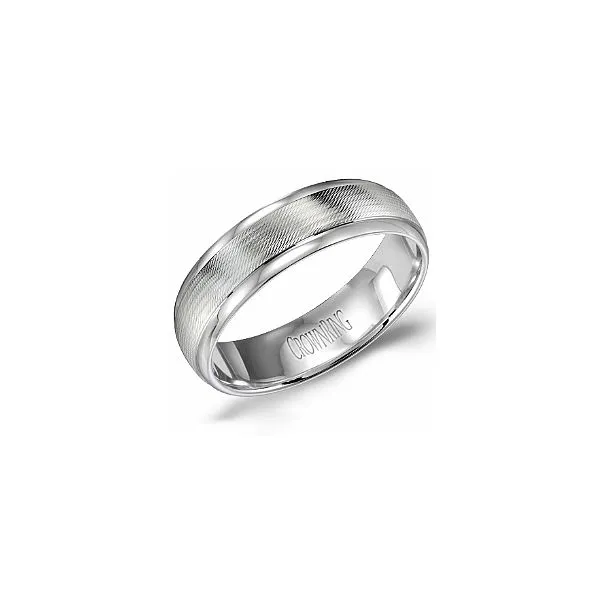 Crown Ring White Gold Wedding Band SVS Fine Jewelry Oceanside, NY