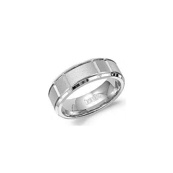 Crown Ring White Gold Wedding Band