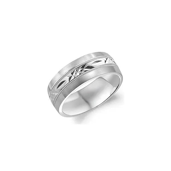 Crown Ring White Gold Wedding Band