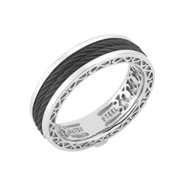 ALOR Gentlemen's Collection Black Cable Wedding Band SVS Fine Jewelry Oceanside, NY
