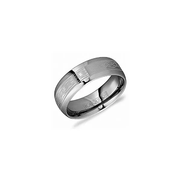 Crown Ring Tungsten Carbide 8 mm Wedding Band