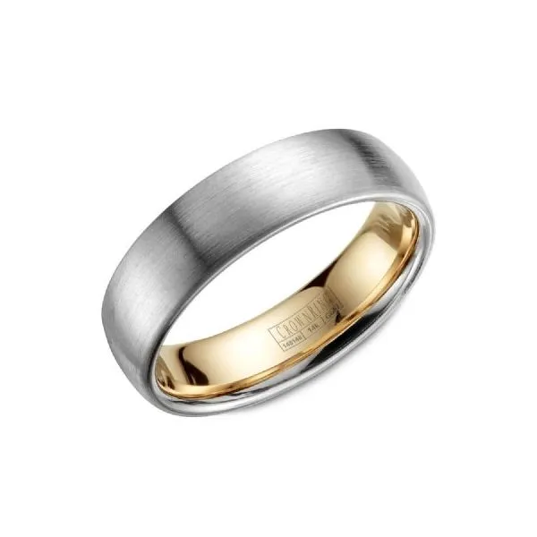 Crown Ring Yellow & White Gold Wedding Band SVS Fine Jewelry Oceanside, NY