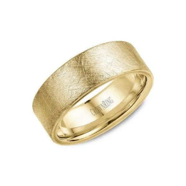 Crown Ring Yellow Gold Wedding Band
