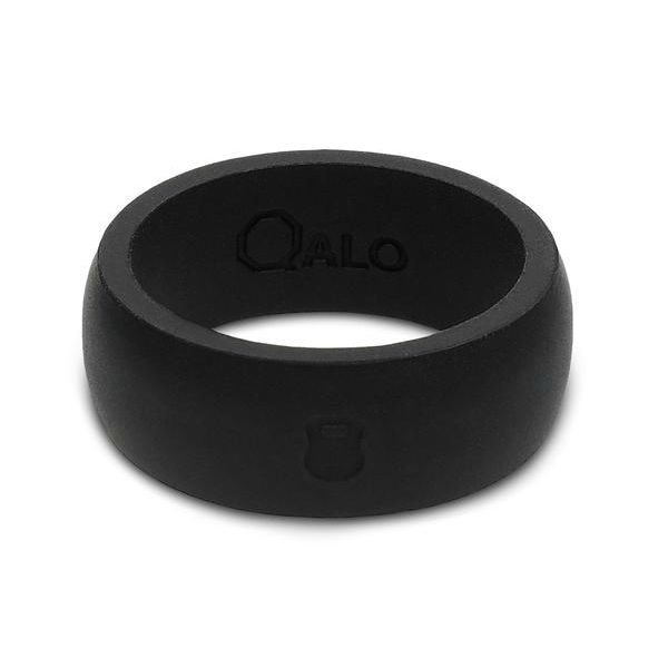 QALO Men's Silicone Black Wedding Band. Size 10 SVS Fine Jewelry Oceanside, NY
