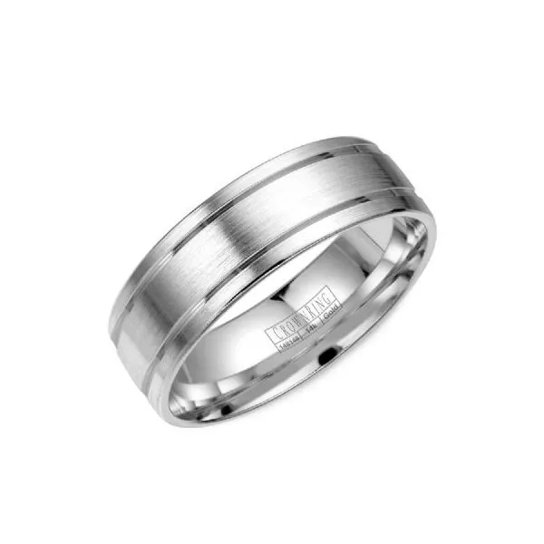 Crown Ring Lite Collection White Gold Wedding Band SVS Fine Jewelry Oceanside, NY