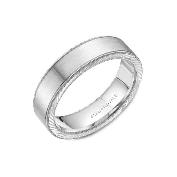 Bleu Royale Collection White Gold Wedding Band SVS Fine Jewelry Oceanside, NY