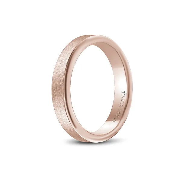 Bleu Royale Collection Men's 14K Rose Gold Wedding Band Image 2 SVS Fine Jewelry Oceanside, NY