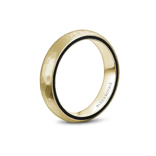 Bleu Royale Collection Men's 14K Yellow Gold Wedding Band Image 2 SVS Fine Jewelry Oceanside, NY