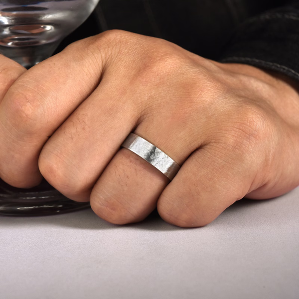 Gabriel Jaxson Men's 14K White Gold Wedding Band Image 5 SVS Fine Jewelry Oceanside, NY