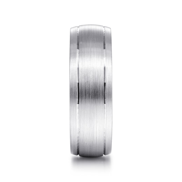 Gabriel Andrew Men's 14K White Gold Wedding Band Image 4 SVS Fine Jewelry Oceanside, NY