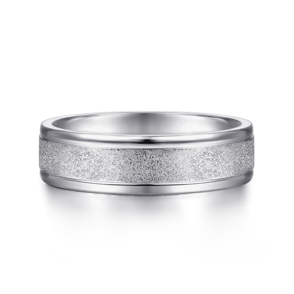 Gabriel Matteo Men's 14K White Gold Wedding Band SVS Fine Jewelry Oceanside, NY