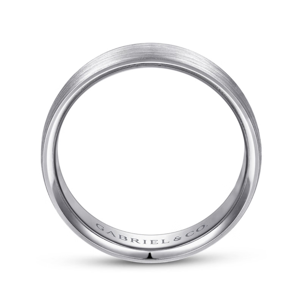 Gabriel Samuel Men's 14K White Gold Wedding Band Image 2 SVS Fine Jewelry Oceanside, NY
