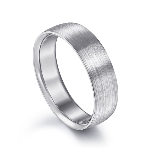 Gabriel Samuel Men's 14K White Gold Wedding Band Image 3 SVS Fine Jewelry Oceanside, NY