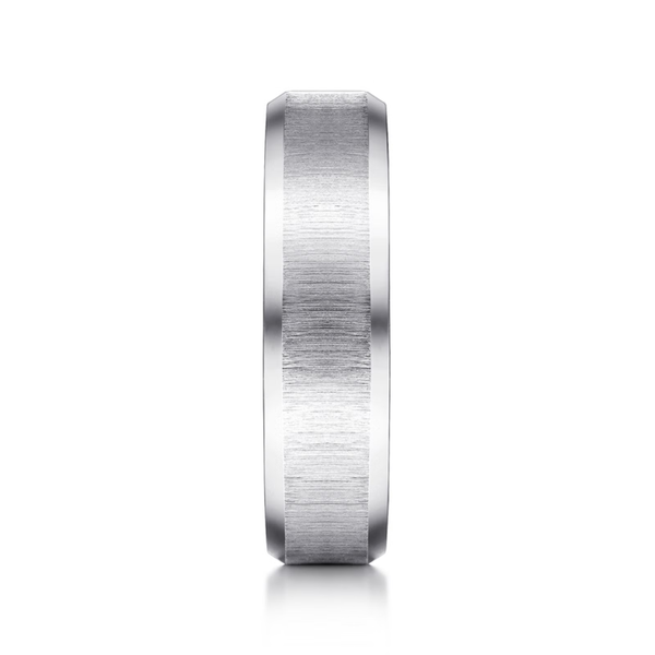 Gabriel Isaiah Men's 14K White Gold Wedding Band Image 4 SVS Fine Jewelry Oceanside, NY