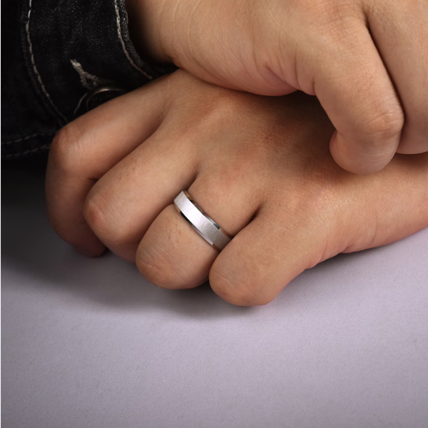 Gabriel Isaiah Men's 14K White Gold Wedding Band Image 5 SVS Fine Jewelry Oceanside, NY