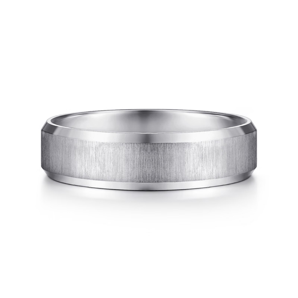 Gabriel Isaiah Men's 14K White Gold Wedding Band SVS Fine Jewelry Oceanside, NY