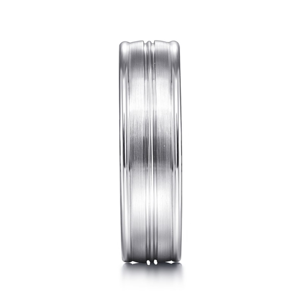 Gabriel Weston Men's 14K White Gold Wedding Band Image 4 SVS Fine Jewelry Oceanside, NY