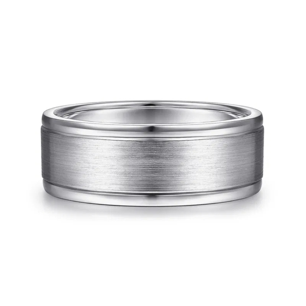 Gabriel Emmett Men's 14K White Gold Wedding Band SVS Fine Jewelry Oceanside, NY