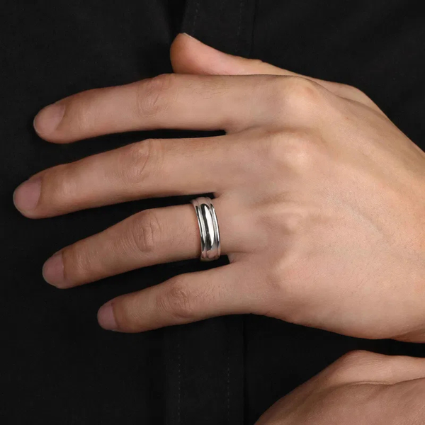 Gabriel William Men's 14K White Gold Wedding Band Image 4 SVS Fine Jewelry Oceanside, NY