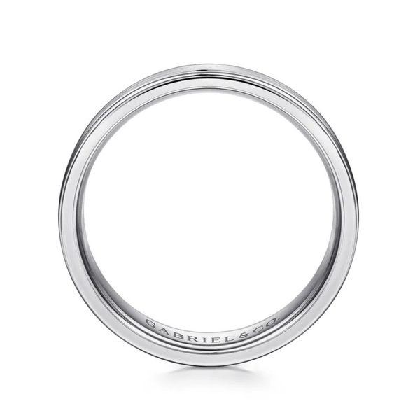 Gabriel Landon Men's 14K White Gold Wedding Band Image 2 SVS Fine Jewelry Oceanside, NY