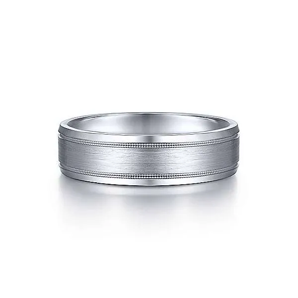 Gabriel Josiah Men's 14K White Gold Wedding Band SVS Fine Jewelry Oceanside, NY
