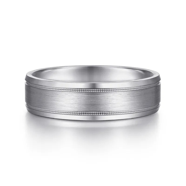Gabriel Josiah Men's 14K White Gold Wedding Band SVS Fine Jewelry Oceanside, NY