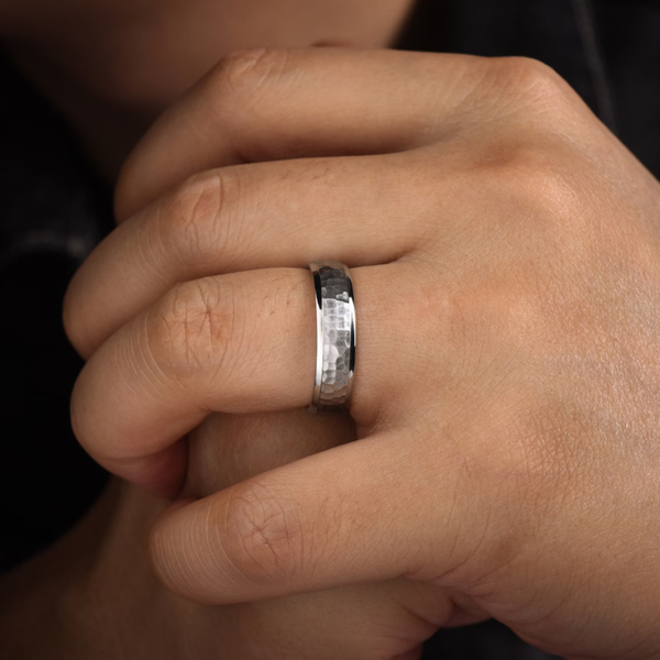 Gabriel Joshua Men's 14K White Gold Wedding Band Image 5 SVS Fine Jewelry Oceanside, NY