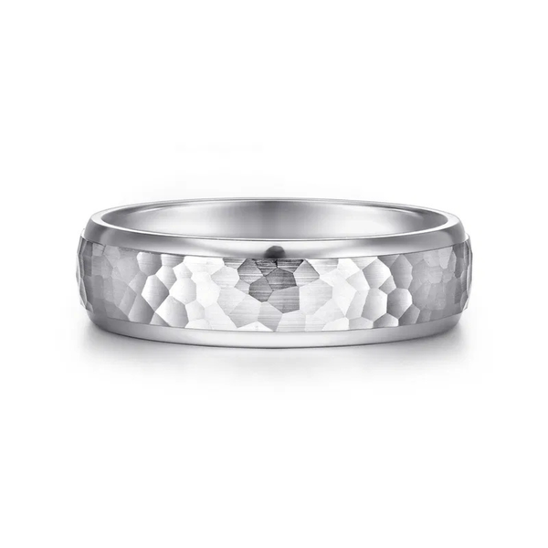 Gabriel Joshua Men's 14K White Gold Wedding Band SVS Fine Jewelry Oceanside, NY